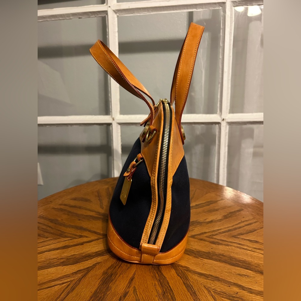 Dooney & Bourke Navy Canvas Satchel/Bag - Picture 9 of 11